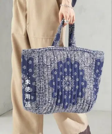 미사용품 SHIPS MALUS: 반다나 퀼팅 빅 토트 백