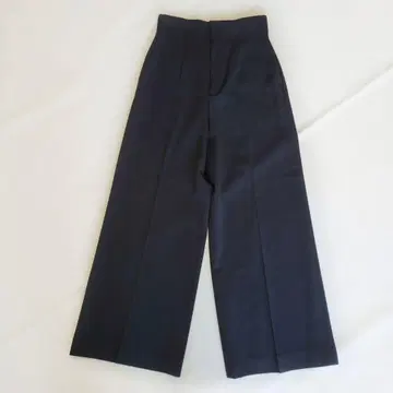 플라주 23AW 울 혼방 트윌 하이웨스트 팬츠 XS 블랙 와이드 팬츠