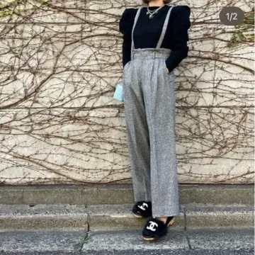 새상품급 cygne 시뉴 서스펜더 허리 개더 팬츠 [ 완판템 ]