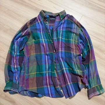 nautica 멀티 컬러 체크 셔츠 필리핀 제조