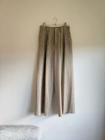 gleen label relaxing*울 92% 와이드 팬츠 38