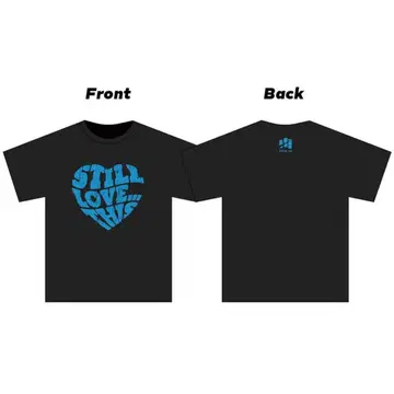 TaniYuuki 라이브 투어 2025 하트 프린트 T셔츠 블랙 XL