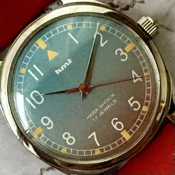 HMT 오버홀 완료 수동 와인딩 기계식 그린 그라데이션 빈티지 70S