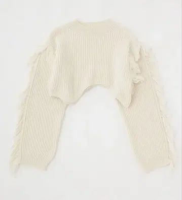 MOUSSY 아이보리 크롭 니트