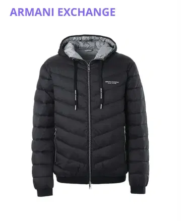 아르마니 익스체인지 블랙 다운 자켓