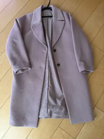 GU 새상품급 울 블렌드 오버 사이즈 체스터 코트 더스티 핑크 S