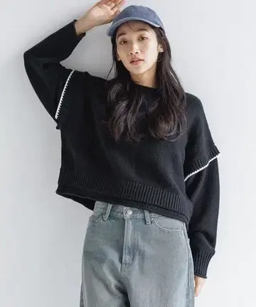 로리즈팜 2WAY 스티치 풀오버