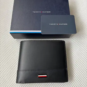 새상품 타미힐피거 접이식 지갑 블랙