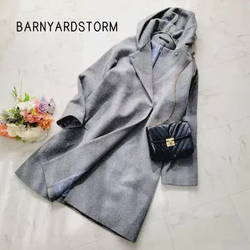 새상품급*밴야드 스톰*그레이 후드 롱 코트*울