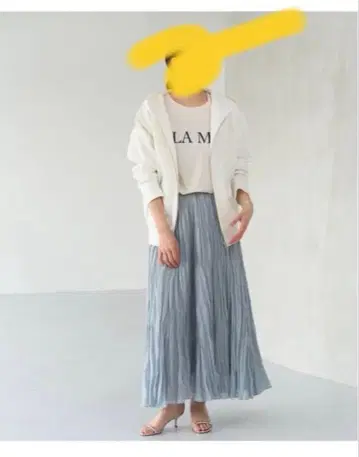 IENA 종이상자 니트 집업 후디 화이트