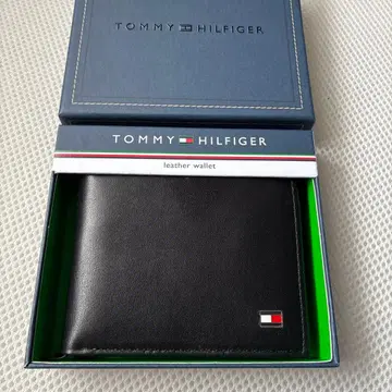 새상품 타미힐피거 이단 접이식 지갑 접이식 지갑 블랙