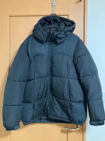 STONE HEAD 후드 부착 다운 자켓 XL 블랙