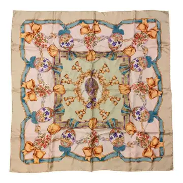 [ 미사용 새상품 ] 전통 요코하마 스카프 대형 실크 트윌 스카프