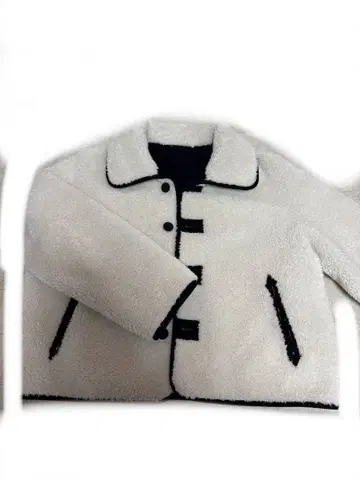 화이트 보아 자켓