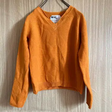 울 100% MHL 마가렛호웰 스웨터 니트 오렌지 2