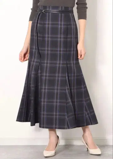 Mystrada 마이 스트라다 체크 머메이드 스커트 새상품급