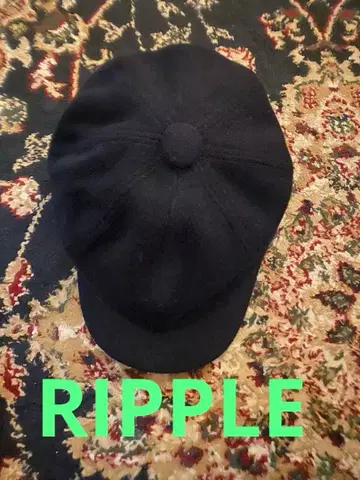 RIPPLE 블랙 울 헌팅 캡