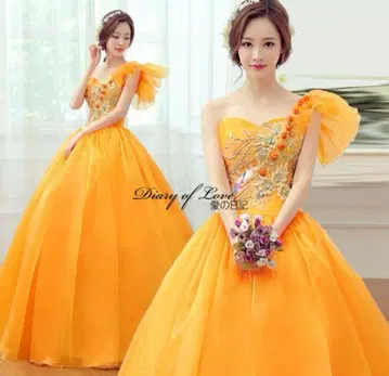 컬러 드레스 오렌지 XXL