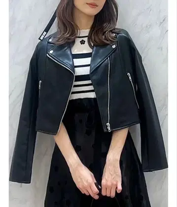 MERCURYDUO 인조 가죽 컴팩트 라이더 자켓