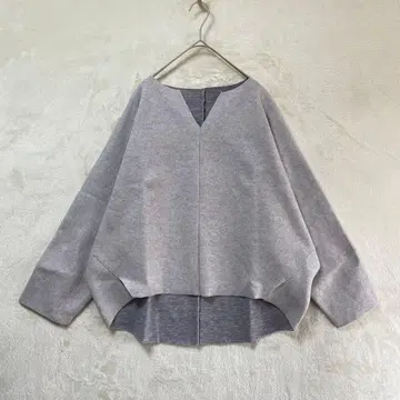 Vis/v넥 티셔츠/돌먼 슬리브 루즈핏 그레이