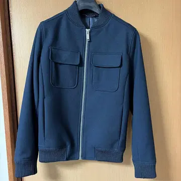 네이비 노카라 자켓 맨투맨 소재 ZARA 자라