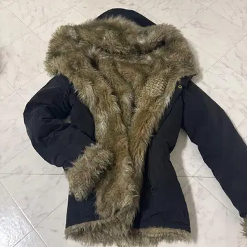 RODEO CROWNS 후드 부착 모즈 코트 퍼 부착 코트