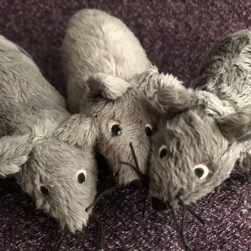 IKEA 쥐 봉제 인형 단종품 그레이 3마리 세트