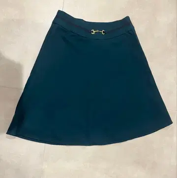 Chez toi 다크 그린 A라인 스커트