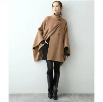 새상품 SLOBE IENA 스탠드 카라 더블 페이스 판초