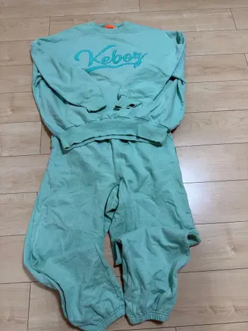 Keboz 민트 그린 맨투맨 셋업 L