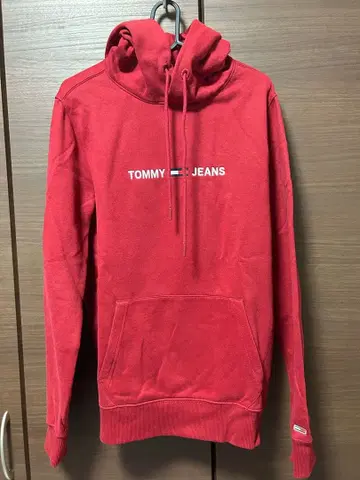 타미힐피거 후드티 레드