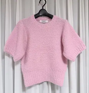 핑크 반팔 니트