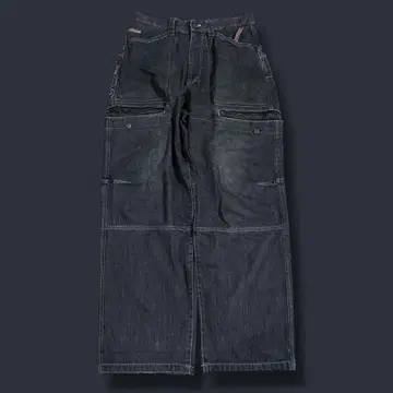 00s Y2K Wide Baggy Denim Many Pocket