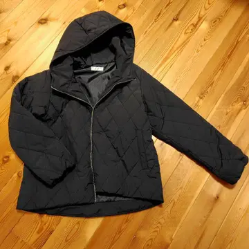 anySiS 후드 부착 블랙 다운 자켓