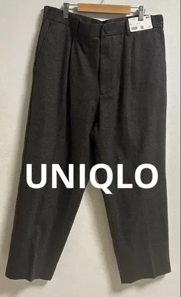 UNIQLO 턱 와이드 팬츠 치드리