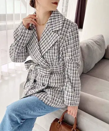 NICE CLAUP 트위드 자켓 미사용품