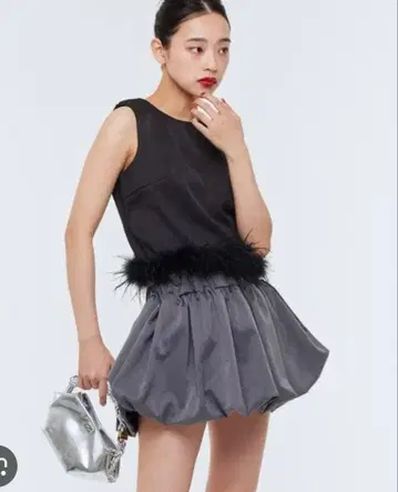 Narcissus ] 벌룬 미니 스커트 그레이