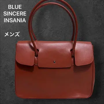 BLUE SINCERE INSANIA 비즈니스 백 천연 가죽 토트 브라운