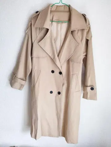 여성용 롱 코트 더블 벨트 포함 9호