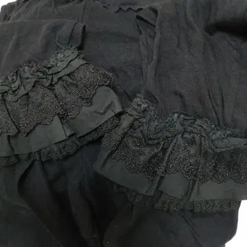 프릴 장식 블랙 YOIM fur fur 레깅스 미사용 새상품 미시착