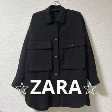 ZARA 새상품급 블랙 짙은 네이비 포켓 부착 셔츠 자켓