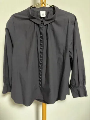 pot and tea 다크 그레이 7부 소매 셔츠 L 사이즈