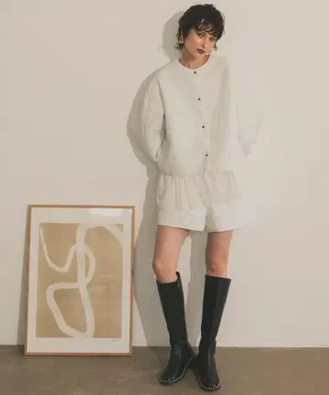 도노반 2way 플라워 퀼팅 자켓