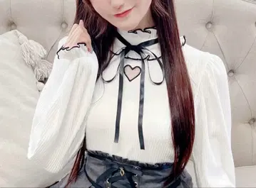 MARS 원톤 하트 파임 골지 상의