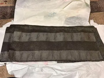 8촌 나고야 오비 순수 실크  변형 직조 다색 줄무늬 의자 x 금실