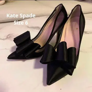 Kate Spade 블랙 새틴 하이힐 6 23cm