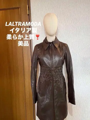 LALTRAMODA 이탈리아제 부드러운 고급 디자인 코트 따뜻한 퀼팅