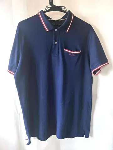 BALLY 네이비 피케 셔츠