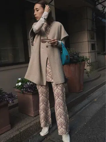 AMERI 자카드 니트 셋업 니트 베스트 니트 팬츠