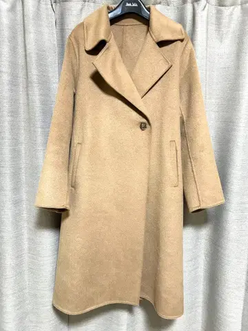 유니클로 더블 페이스 롱 코트 XL 브라운 카멜